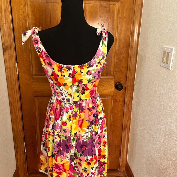 Floral Dress in yellow, purple and pink - Picture 3 of 5